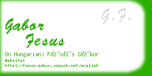 gabor fesus business card